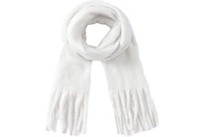 TUSHUSTY Winter Women Chunky Scarf Warm Blanket Big Thick Large Oversized Wrap Colorful Long Solid Scarves