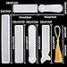Whaline 6 Pieces Silicone Bookmark Mold DIY Transparent Resin Casting Jewelry Cat Mermaid Mould Craft Making with 12 Pieces Different Color Handmade Silky Tassels