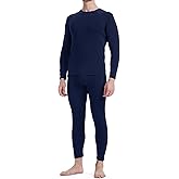 BAMBOO COOL BlazeBoo Men's Thermal Underwear with Soft Fleece Lined Base Layer Cold Weather Top Bottom Gift Set
