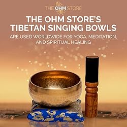 Tibetan Singing Bowl Set by The Ohm Store with
