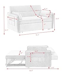 Modern Convertible Futon Sofa Bed, Functional