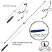 Pet Fit For Life - Retractable Feather Wand for Cats - Durable Interactive Cat Toy, Teaser Fishing Pole with Feather Lures - Fun Kitten Play Wand, 2 Feathers with String Attachment