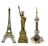 Lilone Gifting Special Combo - Paris Eiffel Tower | Statue of Liberty | Shanghai Oriental Pearl TV Tower for Home Decor Birthday Anniversary Gifts