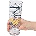 DC Wonder Woman Highball Glasses, Set of 4 - Cute Pinache Gold Wonder Woman Symbol with Blue Swirls - 8 oz