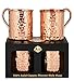 Premium Moscow Mule Copper Unlined Gift Pack Mug, 100 % Pure Solid Copper (16-Ounce, Hammered, Set of 2)