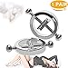 Adjustable Stainless Steel Nipple Clamps Women Non-Pierced Nipple Rings Faux Jewelry Screw Clip on Body Body Piercing Rings Nipplering Shield Rings Circle Clamp 1 Pair
