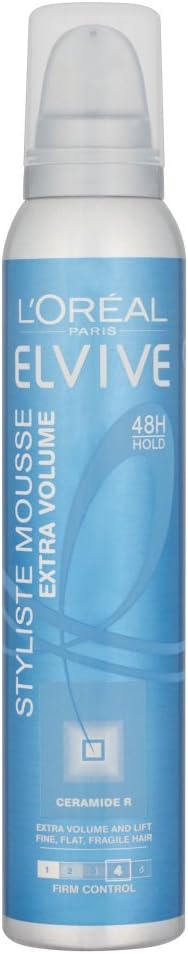 L'Oreal Elvive Styliste Extra Volume Mousse 200ml Pack of 3