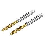 uxcell 2pcs Spiral Flute Thread Taps, 1/4-20 UNC H2