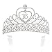 SWEETV Sweet 16th Birthday Crown, Rhinestone 16 Birthday Tiara, Bday Party Hats Headband, Clear Crystal Girls Princess Hair Accessories