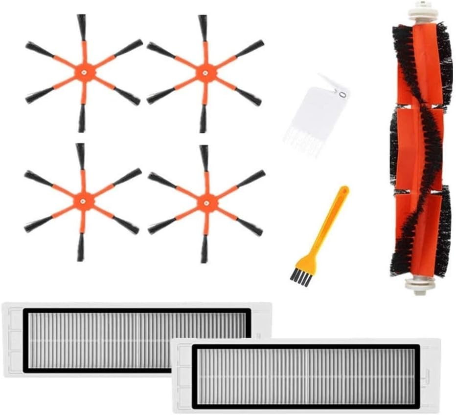 Replacement Accessories Kit for Vacuum Cleaner 9pcs Vacuum Cleaner Parts Replacement Accessories kit for Roborock S6 S55 S5 MAX Side Brushesx4 Main Brushx1 HEPA Filtersx2 Cleaning Brushesx2 Replacemen