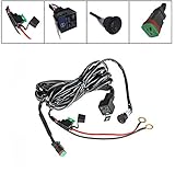 DiGo LED Light Bar Wiring Harness kit, Fuse 40A Relay On-off Waterproof Switch 12/24V