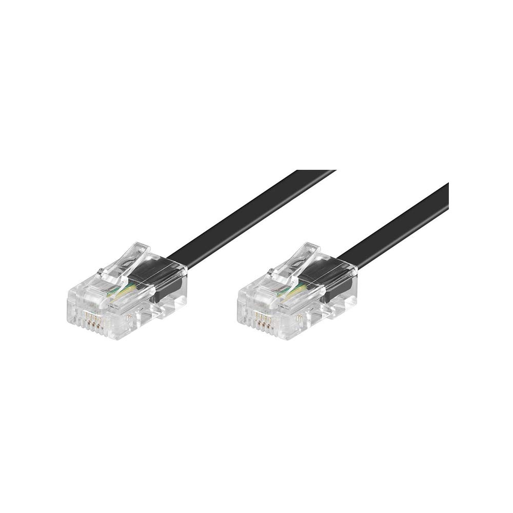 Goobay 50256 ISDN Modular Cable, 6m Length, black