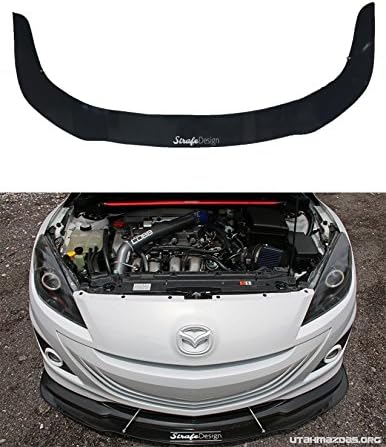Gen 2 Mazdaspeed 3 Front lip Splitter With APR Support Rods - StrafeDesign