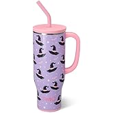 Swig Life 30oz Mega Mug, Halloween 30oz Tumbler with Handle and Straw, Large Insulated Tumblers, Cup Holder Friendly Travel Mug, Stainless Steel 30 oz Tumbler, Insulated Water Bottle (Spellbound)
