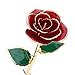 Febou 24k Gold Rose, Long Stem Dipped Rose in Gift Box for Valentine's Day, Mother's Day, Anniversary, Birthday (Rose with stand, Red)