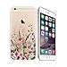 iPhone 8 Plus / 7 Plus Compatible, Colorful Rubber Flexible Silicone Case Bumper Clear Cover Case - Spring in the Air Summer Floral Flower Blossom