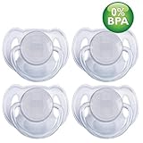 Philips Avent Translucent Toddler Pacifiers 6-18 Months - 4 Pack (Clear)