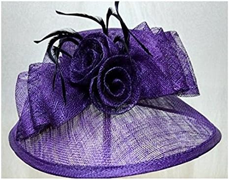 Breathable Linen Cap Fashion Double Side Sun Hat and Purple Flowers