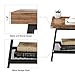 VASAGLE 2-Tier End Table, Industrial Nightstand, Coffee Table with Storage Shelf, Wood Look Accent Furniture, with Metal Frame ULET42X