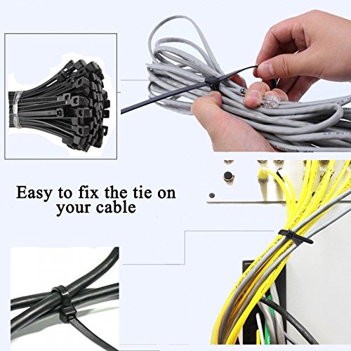 Honyear-Zip-Ties-500-Pcs-Nylon-Cable-Zip-Ties-with-Self-Locking-4681012-Inch-Black-UV-Resistant-Heavy-Duty