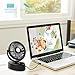 SkyGenius Battery Operated Mini Oscillating Table Fan, Portable Small Desk Swiveling Fan Rechargeable W/USB & 2PCS 18650 Batteries