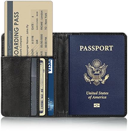 Anvas Passport Holder Travel Wallet - Premium Vegan Leather RFID Blocking Case Cover - Securely Holds Passport, Business Cards, Credit Cards, Boarding Passes,02 Don't Touch