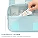Mossio Hanging Toiletry Bag - Large Cosmetic Makeup Travel Organizer for Men & Women with Sturdy Hook (Light Grey Flower)
