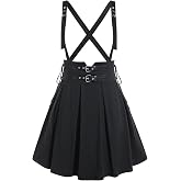 Rosegal Women's Plus Size Gothic High Waist Tie Skirt | Gothic Lace,A-Line Mini,Slip Dress,A Line Suspender Skirt,chool,dating,Christmas,Cosplay party