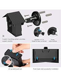 HOLACA Carcasa protectora resistente a la intemperie + soporte de seguridad, con 360 grados giratorio ajustable para uso en interiores y exteriores para Blink XT sistema de seguridad de cámara exterior 6 en 1 kit. ...