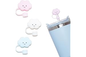 HUANGDA Stanley Straw Cover, Cloud Stanley Straw Topper, 3pcs Stanley Cup Straw Cover, Silicone Straw Topper for Stanley 30&40 Oz Tumbler, Reusable Straw Caps for 10mm Straws, Cute Straw Protectors