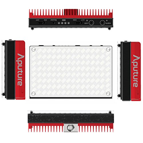 Aputure AL-MX, Amaran AL-M9 Upgrade Version 128 LED Bi-Color On-Camera Video Light, TLCI/CRI 95+, 2800-6500K Adjustable, 3200lux@0.3m Booster Mode, Aircraft-Grade Aluminum Body with PERGEAR Cloth