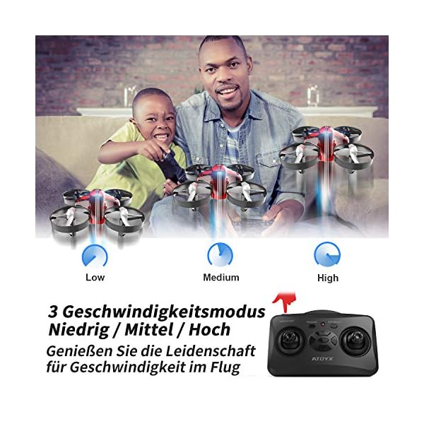 ATOYX Mini Drohne für Kinder und Anfänger, RC Drone, Geschenke zum kindertag,Quadrocopter Mini Helikopter mit Höhehalten… – Bild 5