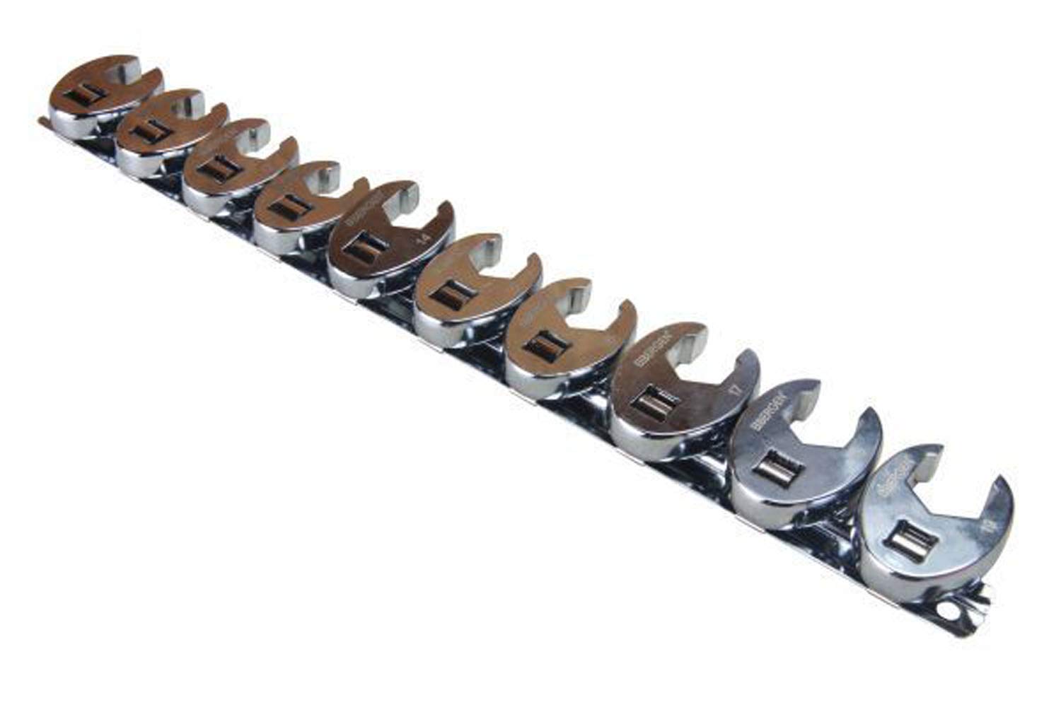 10 Piece Metric Crowfoot 3/8 Drive Spanner Socket Wrench Ser - B2054