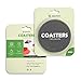 zanmini Silicone Gray Coasters for Drinks, 4 Inch Coasters Set of 6, Tabletop Protection and Prevents Furniture Damage, Spoon Rest, Jar Opener - Easy to Clean (Gray)