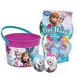Frozen Easter Egg Hunt Bundle - 16 Plastic Filled Eggs and Bucket Set