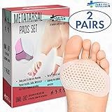 Ball of Foot Cushions (4PCS) - Metatarsal Pads Forefoot Pad - Metatarsal Cushion Mortons Neuroma - Metatarsal Foot Pads - Gel Foot Cushion - Mortons Neuroma Callus Metatarsal - Soft Gel Inserts