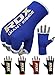 RDX Boxing Inner Mitts Hand Wraps MMA Fist Protector Bandages, Large, Blue, Large, Blue