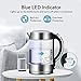 IKICH Electric Kettle, 1.7L Big Electric Kettle ,1500W Quick-Boil Cordless Glass Electric Kettle,BPA-Free Coffee Teapot,LED Anti-Drying Protection, Stainless SteelInner Lid, Brewing Coffee and Tea.
