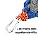 Yosoo(TM) Double Hammock - Lightweight Indoor and Outdoor Nylon Parachute Hammocks for Camping, Backpacking & Travel. Tree Ropes Included (blue & gray)