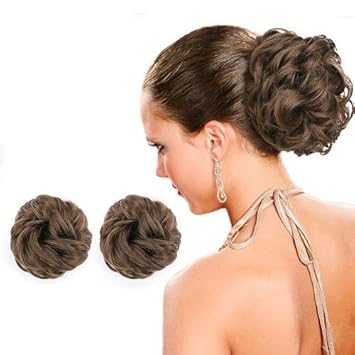 Amazon Com 2pcs Messy Bun Hair Scrunchies Messy Bun Hair Piece