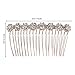 8-Flower Hairpin Combs Crystal Rhinestone Bridal Hair Pins Hair Clips Women Wedding Headpiece for Bride Bridesmaids