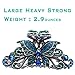 Fashion & Lifestyle Large Metal Alloy Hair Claw Jaw Clip for Women and Girls - Pretty Strong Clamp Non-Slip Barrette Hair Updo Grip Bath Accessories for Thick Hair, Blue Green