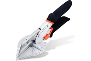LeafLux Replaceable Blade Miter Shears Handheld, Multifunctional Trunking Shears for Angular Cutting of Moulding, Trim, and Weather Stripping, Adjustable at 45 to 135 Degrees | LFXP3102s