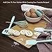 COOK with COLOR Set of Five Mint Green and Rose Gold Silicone Mini Kitchen Utensil Set