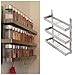 Stainless Steel Space Saving Wall Mountable Sturdy Construction 3-Tier Spice Rack Pantry Organizer