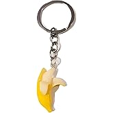 ChungLong0593 Funny Banana Keychain Replica Peeled Banana Keychain Cute Mini Replica Banana Keychain Wallet Pendant