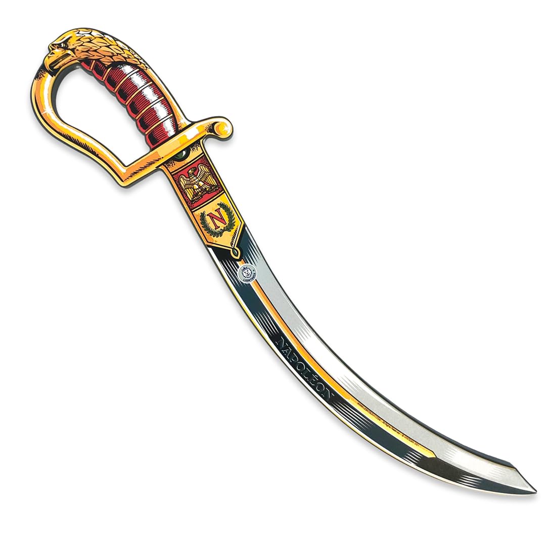 Liontouch - Napoléon Sabre For Kids, Red - Age 3-8 Years| Pretend Play Foam Toy in Authentic French Style For Children | Safe Weapon & Battle Accessory For Boys’ Dress Up & Costumes