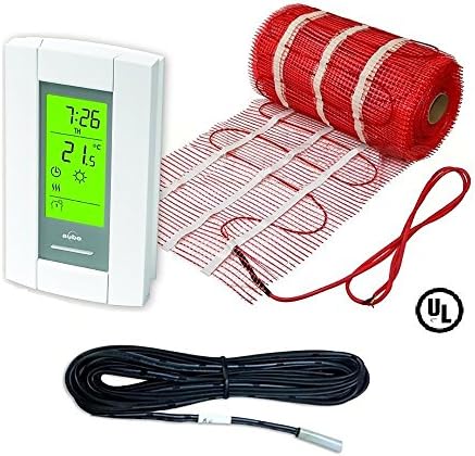 30 Sqft Mat, Electric Radiant Floor Heat Heating System with Aube Digital Floor Sensing Thermostat