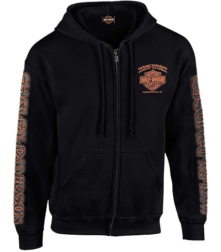 Amazon.com: Harley-Davidson Men's Zippered Sweatshirt Jacket