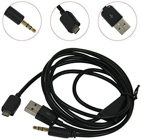 SAMTECH Dock n Play Micro USB to AUX/USB Audio Cable Compatible with Samsung Galaxy S4 S5 and Galaxy Note 3 Note 4